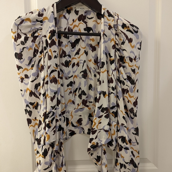 ALC Tessa silk wrap top 6 - Picture 3 of 5